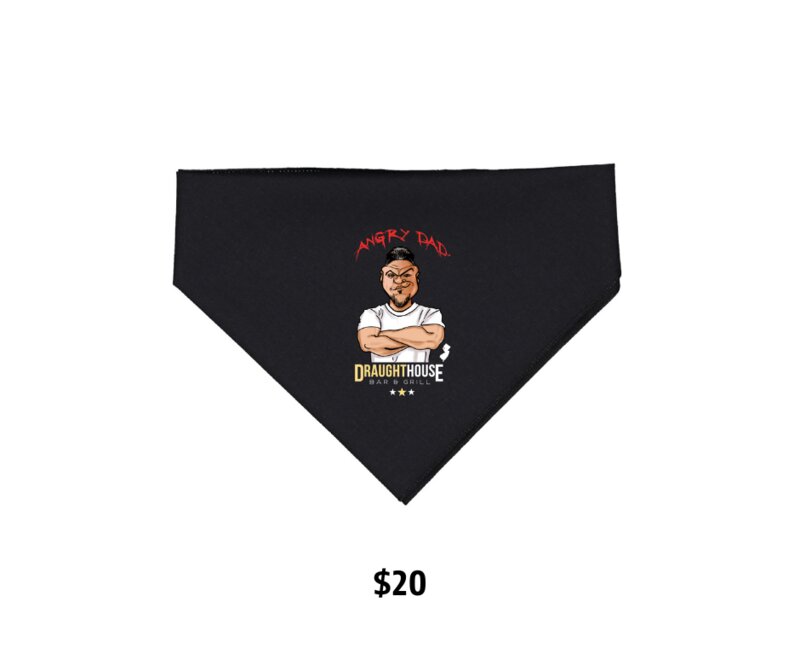 Black bandana with Angry Dad logo - $20.00